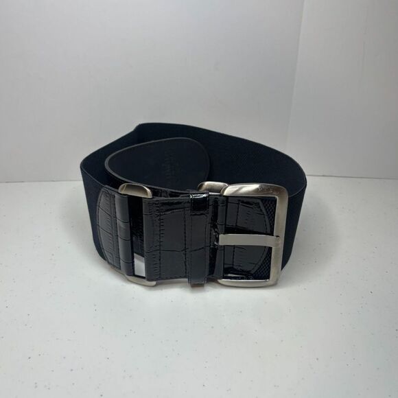 The Limited Alligator Embossed Fitted Buckle Belt Stretch Womens Designer - Picture 1 of 7